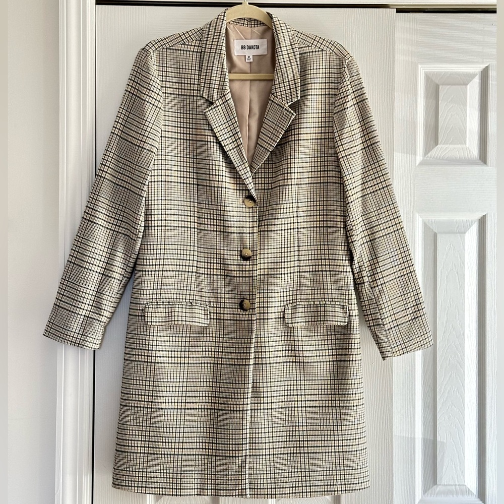 BB Dakota Plaid Blazer Jacket, size M
